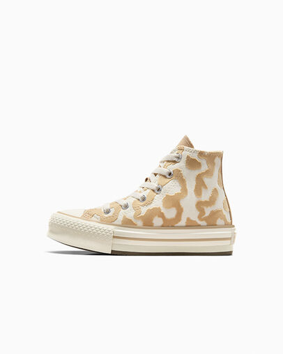 Multicolor Converse Chuck Taylor All Star EVA Lift Leopard Kids' Sneakers Canada | C-37549609