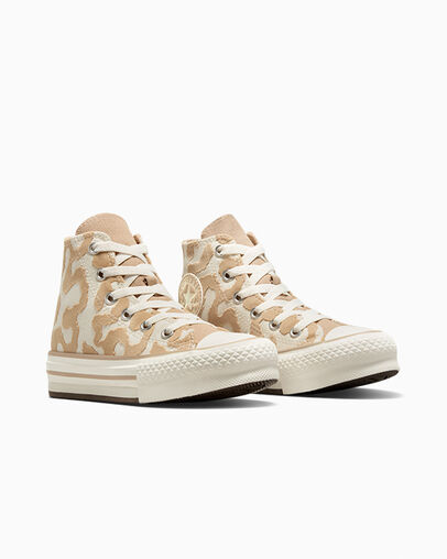 Multicolor Converse Chuck Taylor All Star EVA Lift Leopard Kids' Sneakers Canada | C-37549609