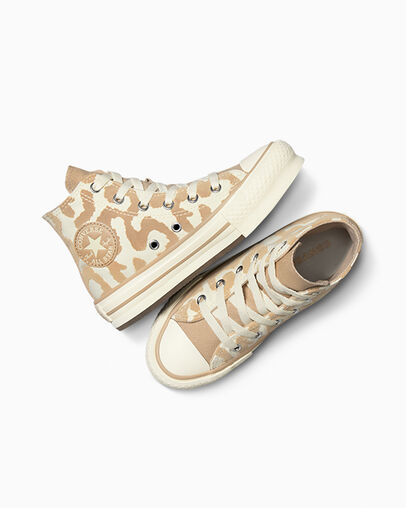 Multicolor Converse Chuck Taylor All Star EVA Lift Leopard Kids' Sneakers Canada | C-37549609