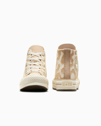 Multicolor Converse Chuck Taylor All Star EVA Lift Leopard Kids' Sneakers Canada | C-37549609