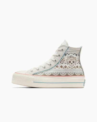 Multicolor Converse Chuck Taylor All Star Lift Day Of The Dead Men Platform Shoes Canada | C-78961539