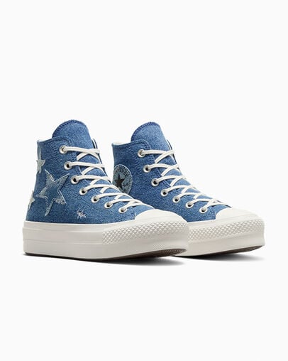 Navy Converse Chuck Taylor All Star Lift Denim Women Sneakers Canada | C-49278309