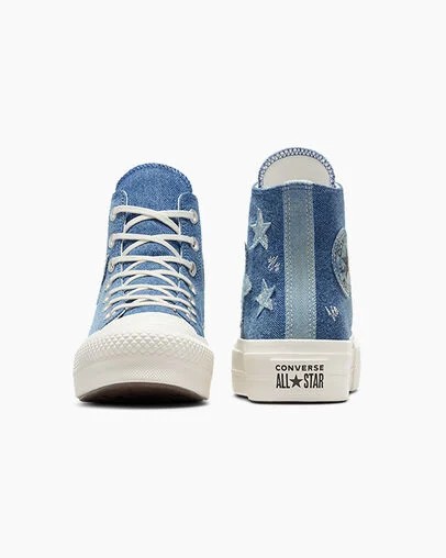 Navy Converse Chuck Taylor All Star Lift Denim Women Sneakers Canada | C-49278309