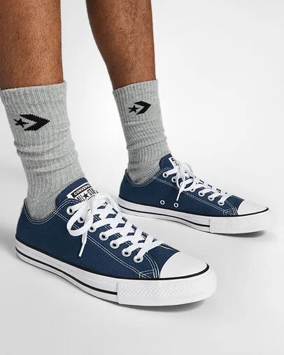 Navy Converse Chuck Taylor All Star Men Canvas Shoes Canada | C-31452699