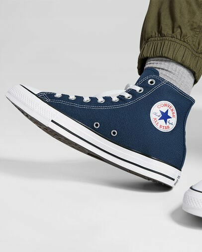 Navy Converse Chuck Taylor All Star Men Canvas Shoes Canada | C-12703899