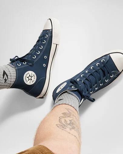 Navy / Black Converse Chuck Taylor All Star Pro Suede Women Skate Shoes Canada | C-82973019