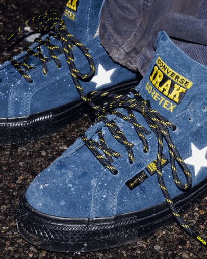Navy / Black / Yellow Converse Converse x IRAK NYC One Star Pro Women Skate Shoes Canada | C-60534919