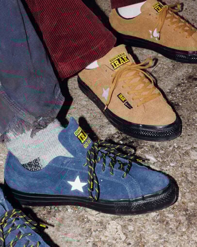 Navy / Black / Yellow Converse Converse x IRAK NYC One Star Pro Women Skate Shoes Canada | C-60534919