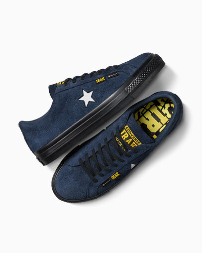 Navy / Black / Yellow Converse Converse x IRAK NYC One Star Pro Women Skate Shoes Canada | C-60534919