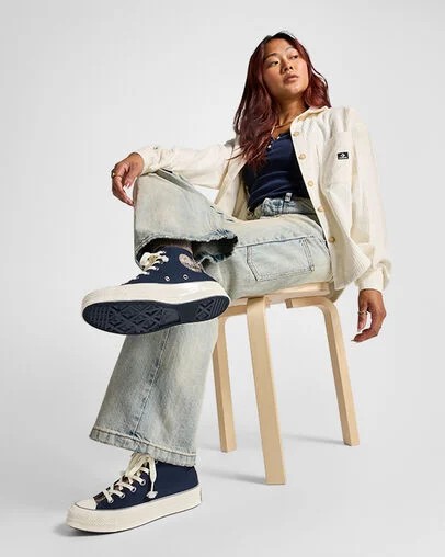 Navy / Grey Converse Chuck 70 Women Canvas Shoes Canada | C-30248659
