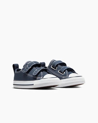 Navy / White Converse Chuck Taylor All Star 2V Kids' Canvas Shoes Canada | C-35069479