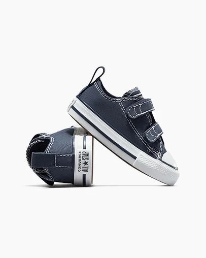 Navy / White Converse Chuck Taylor All Star 2V Kids' Canvas Shoes Canada | C-35069479