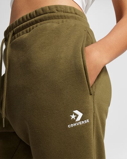 Olive Converse Go-To Embroidered Star Chevron Standard-Fit Men Sweatpants Canada | C-36140989