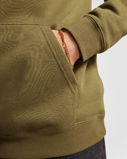 Olive Converse Go-To Embroidered Star Chevron Standard-Fit Fleece Men Hoodie Canada | C-94152379