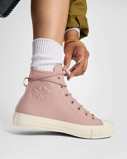 Pink Converse Chuck Taylor All Star Weatherized Leather Men Sneakers Canada | C-18793469