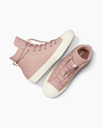 Pink Converse Chuck Taylor All Star Weatherized Leather Women Sneakers Canada | C-27918059
