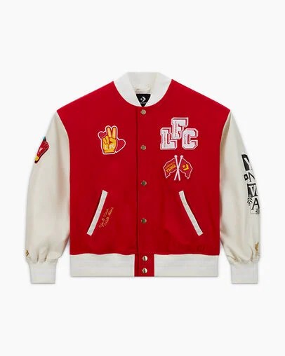 Pink Converse Converse x LFC Woven Varsity Men Jacket Canada | C-06841399