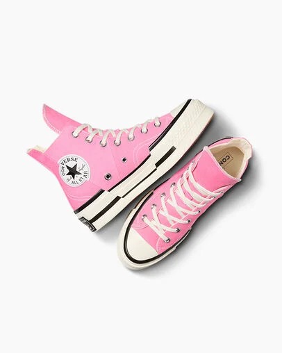 Pink / Black Converse Chuck 70 Plus Women Sneakers Canada | C-12389549