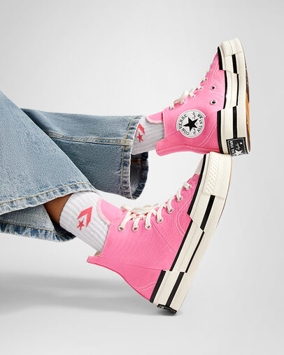 Pink / Black Converse Chuck 70 Plus Women Sneakers Canada | C-12389549