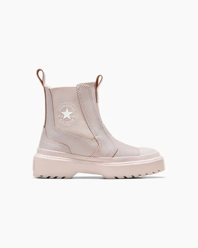 Pink / Pink Converse Chuck Taylor All Star Lugged Leather Kids\' Boots Canada | C-58601429