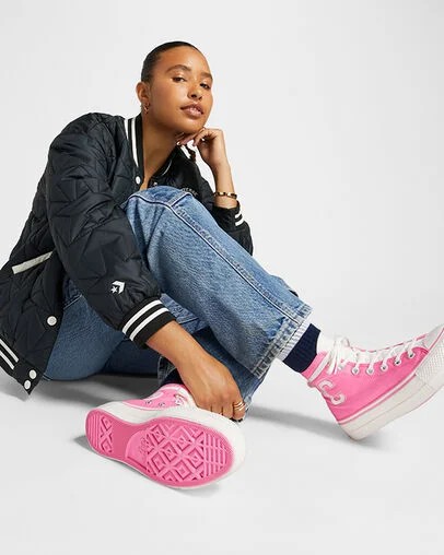 Pink / Pink Converse Chuck Taylor All Star Lift Women Platform Shoes Canada | C-89206759