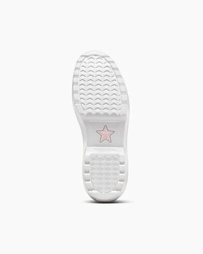 Pink / White Converse Chuck Taylor All Star Lugged Lift Ruffles Kids' Sneakers Canada | C-09861729