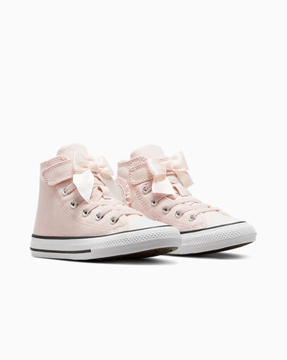 Pink / White Converse Chuck Taylor All Star Ruffles & Bows Easy-On Kids' Sneakers Canada | C-85392419