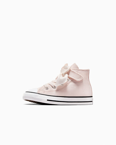 Pink / White Converse Chuck Taylor All Star Ruffles & Bows Easy-On Kids' Sneakers Canada | C-78152039