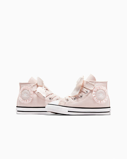 Pink / White Converse Chuck Taylor All Star Ruffles & Bows Easy-On Kids' Sneakers Canada | C-78152039
