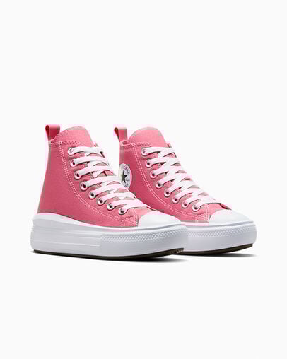Pink / White / Black Converse Chuck Taylor All Star Move Platform Kids' Canvas Shoes Canada | C-26537919