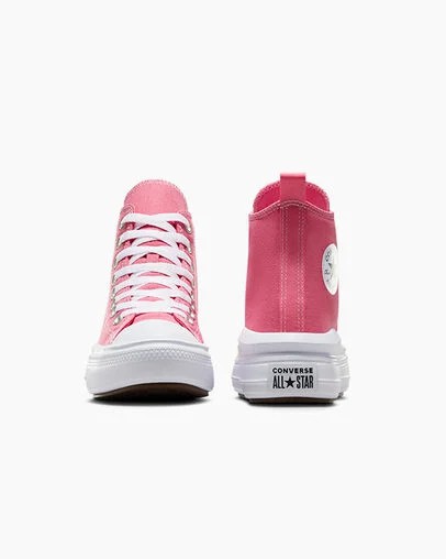 Pink / White / Black Converse Chuck Taylor All Star Move Platform Kids' Canvas Shoes Canada | C-26537919