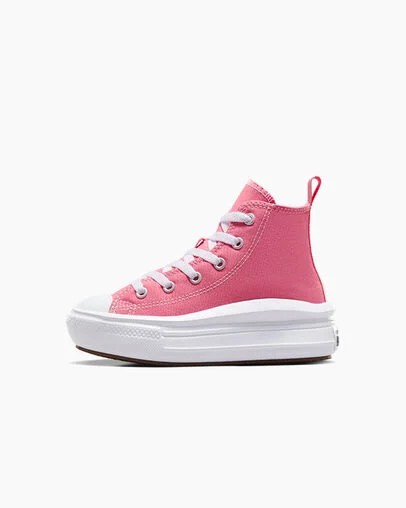 Pink / White / Black Converse Chuck Taylor All Star Move Color Pop Kids' Platform Shoes Canada | C-98047239