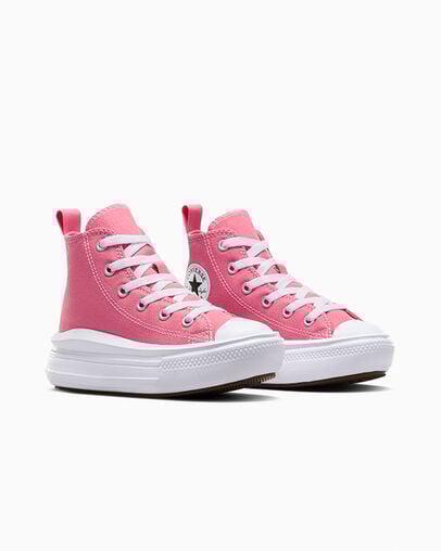 Pink / White / Black Converse Chuck Taylor All Star Move Color Pop Kids' Platform Shoes Canada | C-98047239