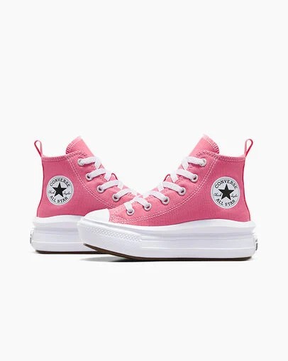 Pink / White / Black Converse Chuck Taylor All Star Move Color Pop Kids' Platform Shoes Canada | C-98047239