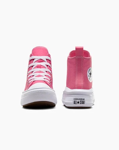 Pink / White / Black Converse Chuck Taylor All Star Move Color Pop Kids' Platform Shoes Canada | C-98047239