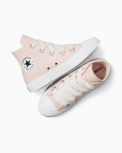 Pink / White / Black Converse Chuck Taylor All Star Crochet Laces Women Sneakers Canada | C-53786099