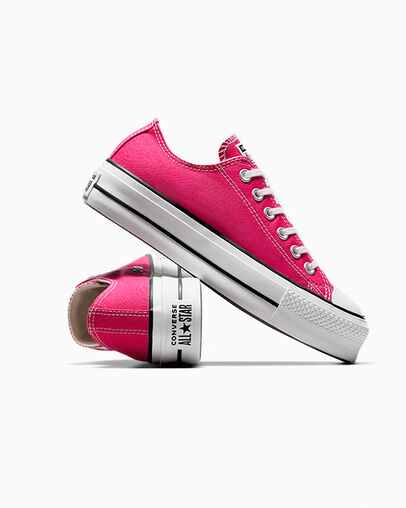 Pink / White / Black Converse Chuck Taylor All Star Lift Platform Women Canvas Shoes Canada | C-02783569