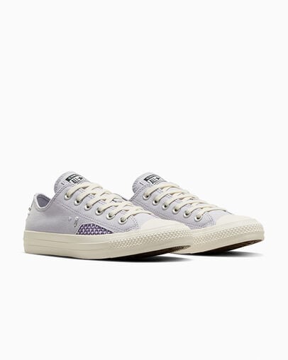Purple Blue Grey Converse Chuck Taylor All Star Pearls & Studs Women Sneakers Canada | C-46398579
