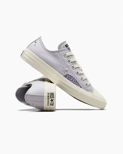 Purple Blue Grey Converse Chuck Taylor All Star Pearls & Studs Women Sneakers Canada | C-46398579