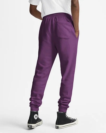 Purple Converse Go-To Embroidered Star Chevron Standard-Fit Men Sweatpants Canada | C-54683099