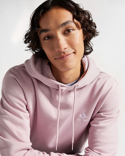 Purple Converse Go-To Embroidered Star Chevron Standard-Fit Fleece Men Hoodie Canada | C-35290749