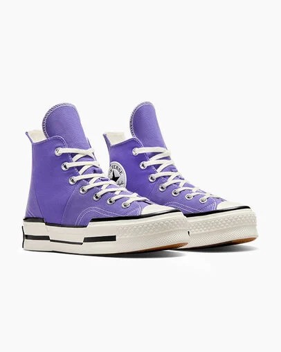 Purple / Black Converse Chuck 70 Plus Women Sneakers Canada | C-06953729