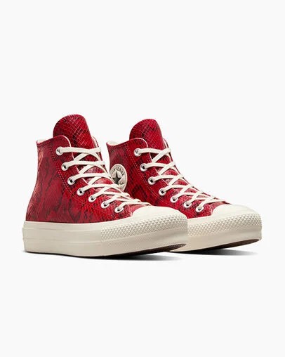 Red Converse Chuck Taylor All Star Lift Women Platform Shoes Canada | C-01436289