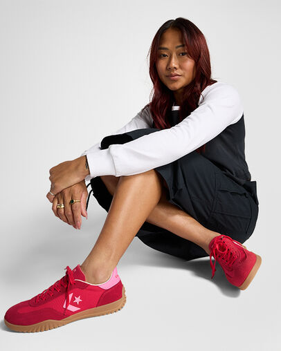 Red / Pink Converse Run Star Men Trainers Canada | C-46513879