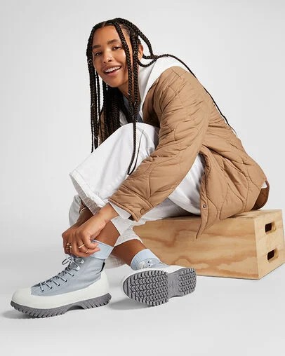 Silver / Grey Converse Chuck Taylor All Star Lugged 2.0 Platform Leather Women Boots Canada | C-53480199