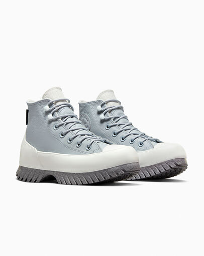 Silver / Grey Converse Chuck Taylor All Star Lugged 2.0 Platform Leather Women Boots Canada | C-53480199