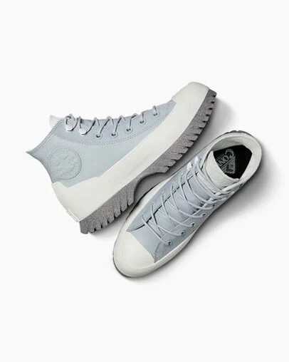 Silver / Grey Converse Chuck Taylor All Star Lugged 2.0 Platform Leather Women Boots Canada | C-53480199