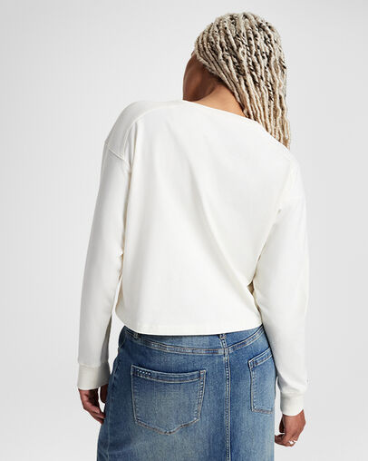 White Converse Boxy Women T Shirts Canada | C-76532109
