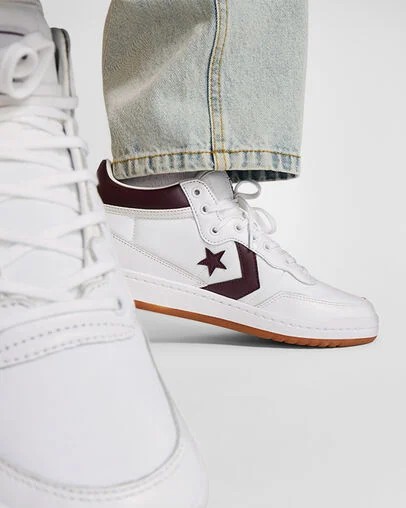 White Converse CONS Fastbreak Pro Leather & Nylon Men Boots Canada | C-59271369