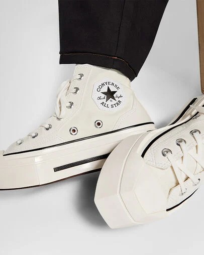 White Converse Chuck 70 De Luxe Squared Men Sneakers Canada | C-37526909